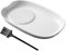 Grattugia in Ceramica Spoon Rest 10.5 * 16.2cm con Mini Brush, Grattugia Multifunzione in Ceramica per Zenzero, Aglio, Cipolla, Facile da Pulire e Conservare