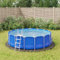 NQJIBUE Bâche de sol pour piscine Gris clair 366 cm Polyester Géotextile