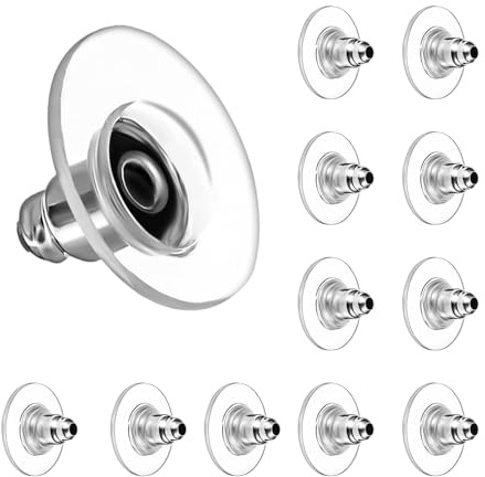 Tyqour 100 Stück Ohrstecker Verschluss Ohrring Stopper Ohrstecker Schnalle Universal Ohrring Sicherheit Kugel Ohrstecke Klar Gummi Ohrringe Rücken Kupplung für Damen,Ohrringstecker Ohrringverschlüsse