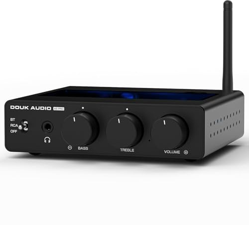 DoukAudio A5PRO Bluetooth Verstärker: HiFi Stereoverstärker mit TPA3255, 300W × 2 Leistung, Klasse D PFFB, Kopfhörerausgang für Heimkino, Desktop, Regallautsprecher (48V Version)