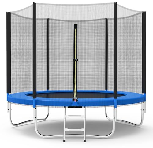 Oryxearth Trampolin Outdoor Ø183/244/305/427 cm, Rundes Gartentrampolin für Kinder, Externes Sicherheitsnetz, Sicherheitspolster, Leiter, Kantenschutz, Randabdeckung