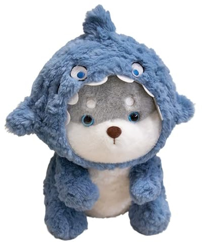 Ueiwffzo Kuscheltier Hund Hai Plüschtier, Niedlich Plush Welpen Spielzeug Stofftier, Plüsch Spielzeug Plüschpuppen Weihnachten Geschenk für Kinder (37cm)