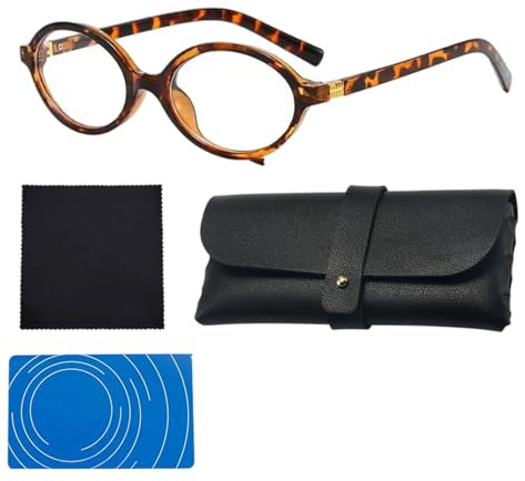 Ceeyoll 3Pcs Ovale Blaulichtfilterbrille, Für Damen und Herren, Blaulichtfilter Brille Damen, Blue Light Glasses, Gegen Ermüdung, Geeignet für Computer, Fernseher und Handys