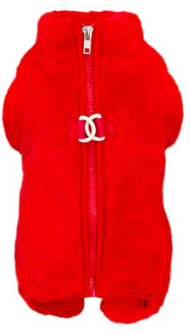 Izefia Hund Pullover Kleidung Fleece Wolle Onesie Winter Warm Schweiß Hemd 4 Beine Pyjama Trendy Haustier Gesicht Muster Pullover für Kleinen Hund Mittlere Katze