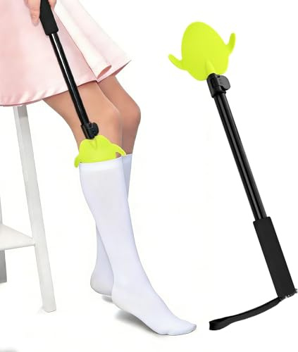 TEUYOE Supporto per calze a compressione, telescopico, per rimuovere calzini per anziani, disabili, donne incinte e persone con mobilità ridotta
