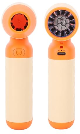 Oreilet Compressed Air Duster, 130000RPM Electric Brushless Turbo Fan Jet Dry Leaf Blower for Car Outdoor Computer Keyboard Sofa Pet Hair, Dust Blower for Snow Blowing Dusting (Orange)