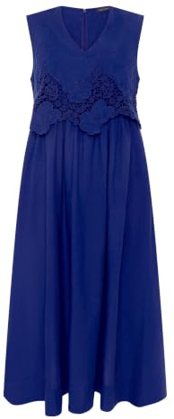 Betty Barclay Damen Midikleid mit V-Ausschnitt