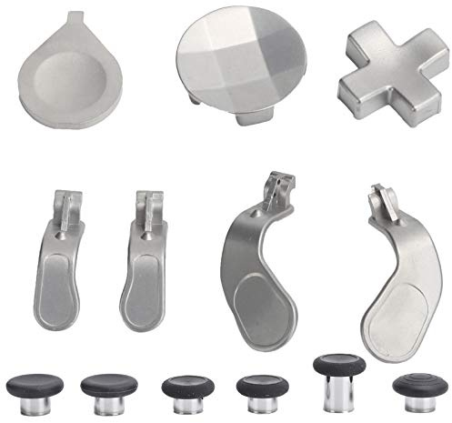 Zhangpu Game-Controller-Knopfpaddel-Set aus Metall für ONE Series 2, mit Glatten Thumbsticks für Ein Verbessertes Spielerlebnis, 6 Thumbsticks und 7 Metallknöpfen für Gamer