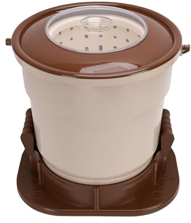 Hamwesh Asciugatrice Manuale, Asciugatrice Centrifuga Portatile Non Elettrica da 3,17 Galloni con Coperchio Trasparente e Riduzione del Rumore, Strizzatoio per Dormitori e Appartamenti