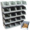 EQUIP247UK Plastic Bin Kit Wall Garage Storage Parts Bins Tool Organiser DIY Wall Rack Kit