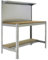 Simon Rack Banco da lavoro per officina, capacità di carico 400 kg, 1445x910x610 mm, tavolo da lavoro fai da te, Zincato/Legno - BT3