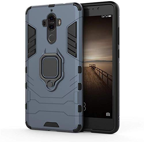 Huawei Mate 9 Funda, CHcase 2in1 Armadura Combinación A Prueba de Choques Heavy Duty Escudo Cáscara Dura PC + TPU Silicona con Soporte Magnetic Car Mount Case Cover para Huawei Mate 9 -Black Plus Gray
