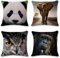 Dekorative Kissenhülle Kissenbezüge 45 x 45 cm, 4er Set Weich Baumwolle Leinen Dekokissen Fall Sofa Auto Home Bed Decor Haus Büro Quadratische Kissenbezüg Nette Tier Panda Elefanten Eule Muster
