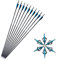 SHARROW 12x Carbonpfeile 30 Zoll Bogenpfeile Jagd Pfeile für Bogen Spine 500 für Recurvebogen Compound Bogen (Blau+12pcs Broadhead)