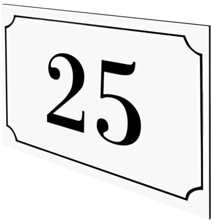 DECOHO - Numéro de boîte aux Lettres personnalisé Gravure Laser - Plaque Plastique Blanc Chiffres Noirs - 12x8 cm adhésif 3M extérieur du - Blanc