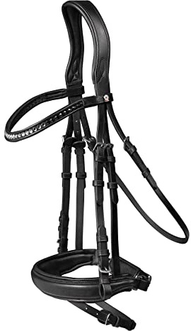 WALDHAUSEN Trensenzaum X-Line Concept, schwed.Komb., schwarz, WB, WB, schwarz