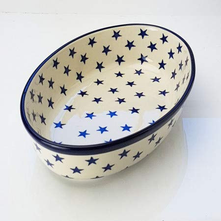 Polish Pottery 24cm x 16cm Oval Lasagne Oven Serving Dish - Morning Star