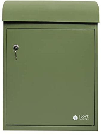 iLoveParcels Medium Parcel Drop Box. Waterproof Safe & Secure Delivery Box For When You're Not Home. Storage Mail Box, Post & Letterbox With Code Lock. Mounted To Wall, Door, Fence Or Floor. (Green)