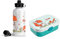 wolga-kreativ Personalisiertes Set Mepal Campus Kinder Brotdose und Trinkflasche Hase Hase Fuchs Lunchbox mit Fächern und Unterteilung als Geschenk Schule und Kindergarten