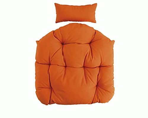 dasmöbelwerk Sitzkissen Kissen für Hänge-Sessel Sitzpolster Rückenpolster Hängekorb-Auflage Schwingsessel (Orange)