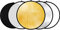 Apore 5 in 1 Faltreflektoren Set Reflektor für Studio und Foto Diffusor,Gold Silber Weiß Schwarz und Transparent,Runden