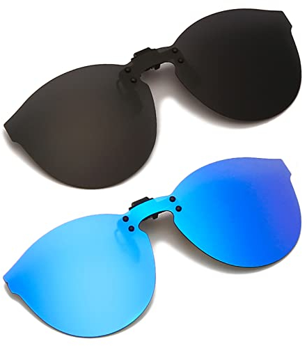 YAMEIZE Sonnenbrille Clip Frameless Flip Up Sonnenbrille Herren und Damen Polarisierte Linse Geeignet für den Außenbereich…