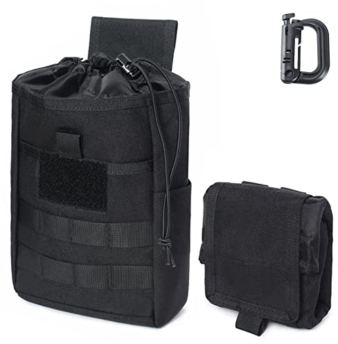 WYNEX Molle Dump Pouch, Taktische Schleuder Munitionstasche Faltbare Mag Dump Pouch Magazin Utility Roll Up Wiast Tasche Kordelzug für Belt Pack Zubehör