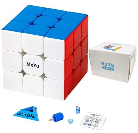 MOYU RS3M Maglev Version Speed Cube 3x3 Zauberwürfel Stickerless, 3D Magic Puzzle Spiele für Kinder und Erwachsene, Geeignet für Tägliche Spiel, Wettkampftraining und Geburtstagsgeschenk (MF8900)