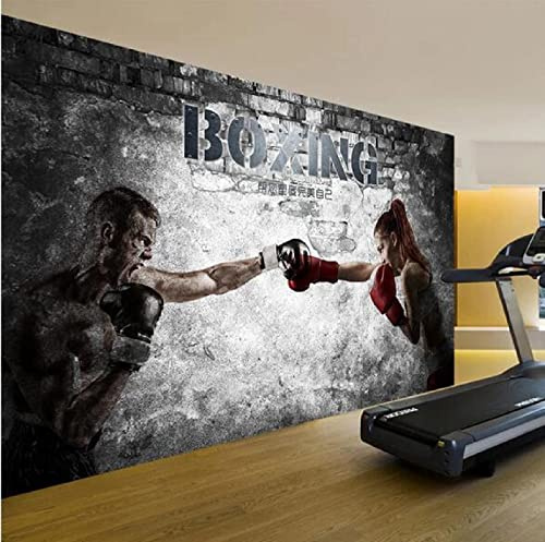 Custom Any Size Mural Wallpaper 3D Abstract Boxing Gym Beauty Guy Wallpaper Living Room Sofa Tv Home Furnishing Mural-350Cmx245Cm