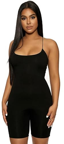 TTPSRY Jumpsuit Einteiler Overall für Damen Romper Hosenanzug Kurz Rückenfrei Ärmellos Stretch Onesie Yoga Outfits (Kreuz L)