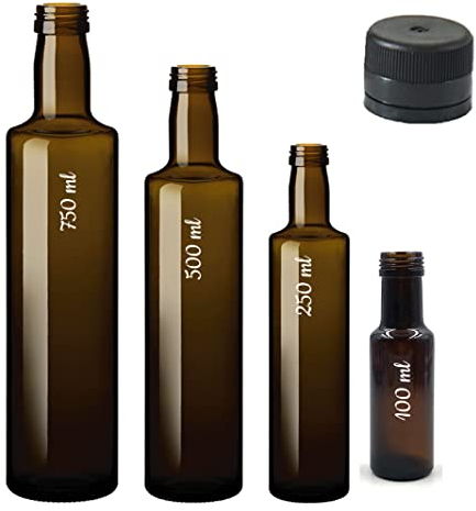 ESENCIA ANDALUSI Bouteilles vides, Bouteille de vin Bouteille de liqueur Bouteille d'huile Bouteille de bière, Cristal, bouchon, Bouteille en verre. Dorique (750 ml - 6 unités)