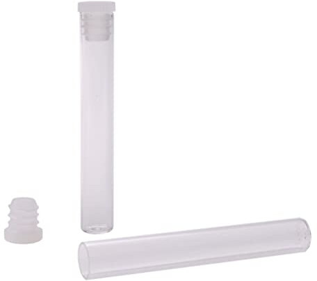 60 Klarglasröhrchen, Globuliröhrchen, Globuligläser, Glasröhrchen Ø 8mm x 52,5mm, Laborglas, Röhrchen für Globuli, Füllmenge ca. 1,5g, mit 65 Etiketten 38,1 x 21,2 mm. (60)