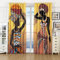 MDKLXIDF Vorhang Blcikdicht gelbes Afrika Wohnzimmer Gardinen Modern H 245 x B 140 cm 2er Set, Schallschutz Vorhang mit Ösen für Schlafzimmer