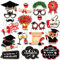 DPKOW 20pcs Foto Props Accessori, Divertente Photo Booth per Festa di Laurea, Gadget DIY Decorazioni Addobbi, Corona Cappello Occhiali Gufo Premiata Spilla Baffi