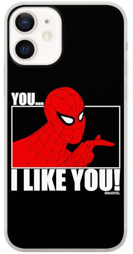 ERT GROUP mobile phone case for Iphone 12 Mini original and officially Licensed Marvel pattern Spider Man 034 optimally adapted to the shape of the mobile phone, case made of TPU