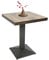 Drumm Industrieller Quadratischer Stehtisch, 60 x 60 x 110 cm, Metall, Holz, für 2-4 Personen