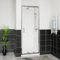 Aquariss 760mm Chrome Pivot Alloy Hinge Shower Door Enclosure 6mm Clear Self Clean Glass Screen Cubicle Reversible