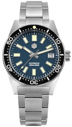 San Martin Herrenuhr 62mas SN007GB, 39mm 20Bar Taucheruhr NH35 Automatische Mechanische Luxus Taucher wasserdichte Armbanduhr