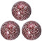 sourcing map 3Pcs Decorative Glass Balls 8cm Orbs Centerpiece Balls Mosaic Glass Ball Sphere for Decor Bowls Vases Dining Table Party, Red