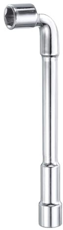 sourcing map L Shaped Angled Hex Socket Wrench 11mm High Carbon Steel Double Ended Metric 6 Point Tubular Socket Spanner for General Repairing, Pipeline, Bicycle Car Maintenance