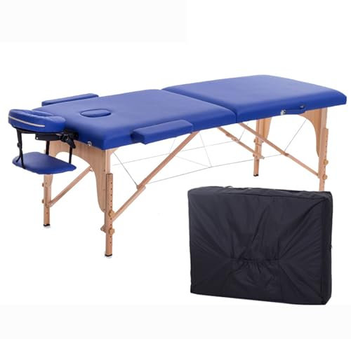 Professionelles klappbares Massagetischbett, höhenverstellbares Kosmetik-Schönheitsbett, 2-teiliges tragbares Gesichts-SPA-Bett mit Tragetasche