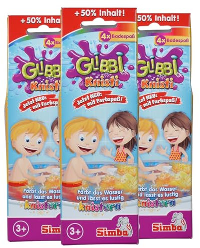 3 x Simba Glibbi Knisti 4x Badespaß Badepulver knistert je 4x 10g ab 3 Jahren