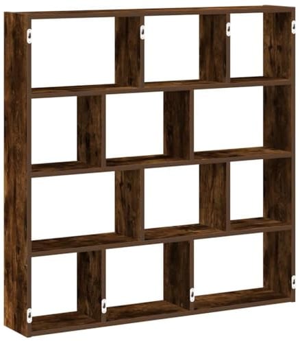 vidaXL Würfelregal 12 Fächer Räuchereiche Holzwerkstoff