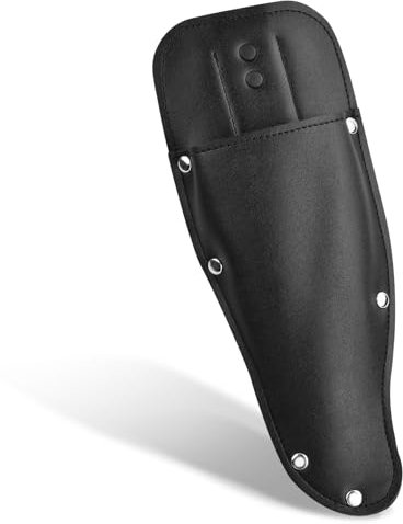 Secateurs Holster, Genuine Leather Knife Bag, Leather Holster, Leather Pruner, Plier Holster, Suitable for Pruning, Pliers, Knives, Can be Tied to The Belt, Black
