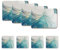 Naivasha Homeware Placemats and Coasters Set of 4 - Heat Resistant, Waterproof, Non-Slip Cork Table Mats in Matte Finish, Elegant Placemats & Coasters for Cups, Mugs, Plates & Pans - Aqua Marble