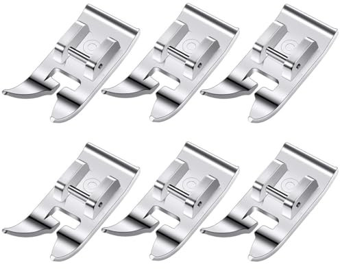 6 Pcs Pied De Biche Universel pour Machine À Coudre Pied De Couture Droit Pied Zigzag Accessoires Multifonctions Convient À Toutes Les Machines À Coudre À Tige Basse Singer Brother Janome Babylock