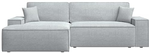 Selsey Sofa Ecksofa Eckcouch Schlafsofa Couch Mit Stauraum Schlaffunktion Pflegeleicht Polyurethanschaum L Form Links Chenille Hellgrau Farese