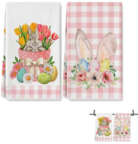 Trapos de Cocina Algodón - Decoración Navidad Hogar - Paños de Cocina Buenos, Perfectos para Secar y Limpiar – Set Elegante de 2 Paños Cocina Algodón Rizo