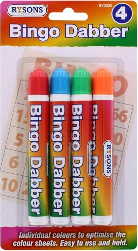 Harrista Bingo Dabbers 4 Stück | Bingo-Marker, 4 Farben
