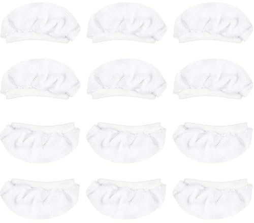 12Pcs Steam Mop Pads For Handheld Steam Cleaner, Steam Cleaner Microfiber Cloths Cover, Washable Steam Cloth Accessories Compatible with Comfor-day, Bis-sell, Du-pray, Steam Cleaner Replacement